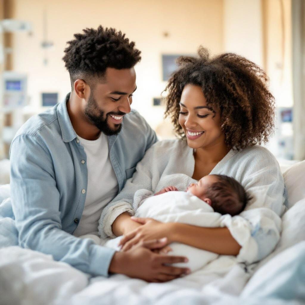 New Family Leaving Hospital Together