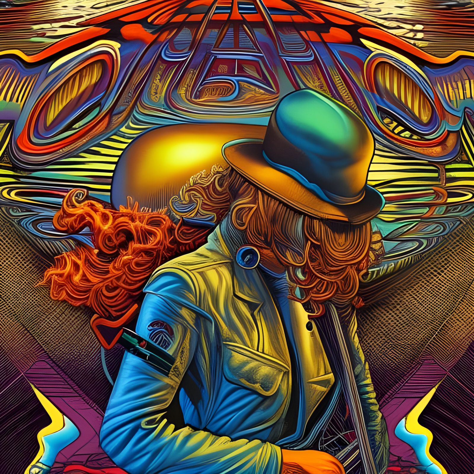 Psychedelic Comic Art: Hyper-Detailed Atomic Rooster Charact...