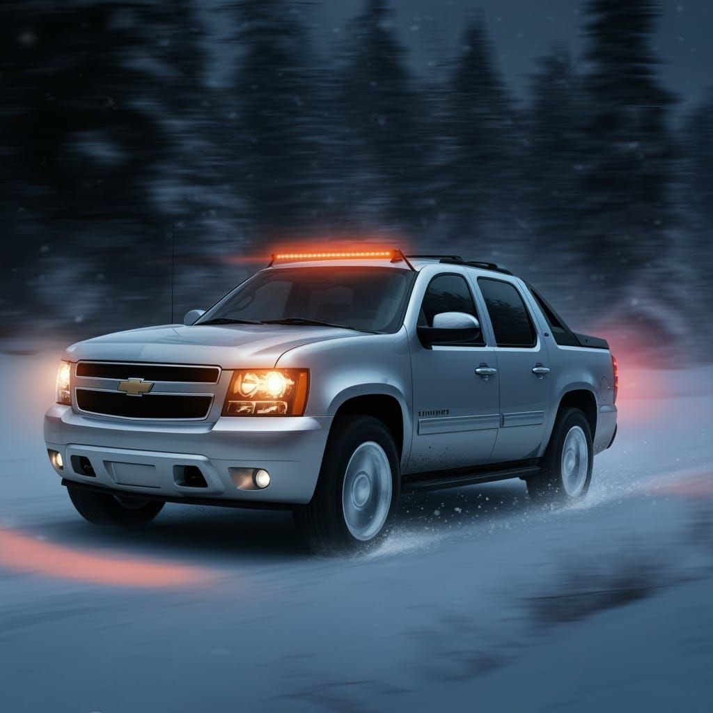 Avalanche on Misty Forest Trail at Night