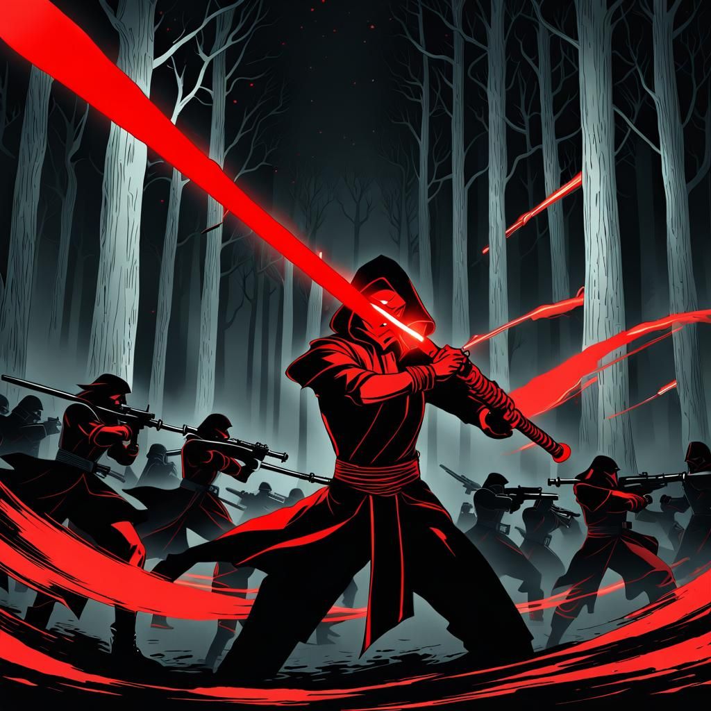 Sith Lord In Pitched Battle