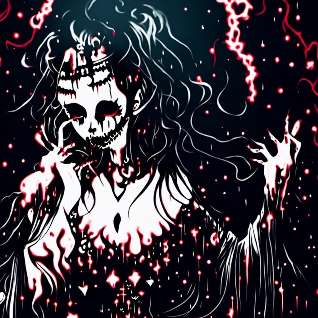 Vampire in Dark Night with Glowing Runes