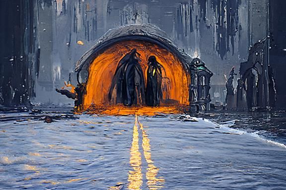 Cosmic Portals Reveal Eldritch Horrors in Surrealist Style