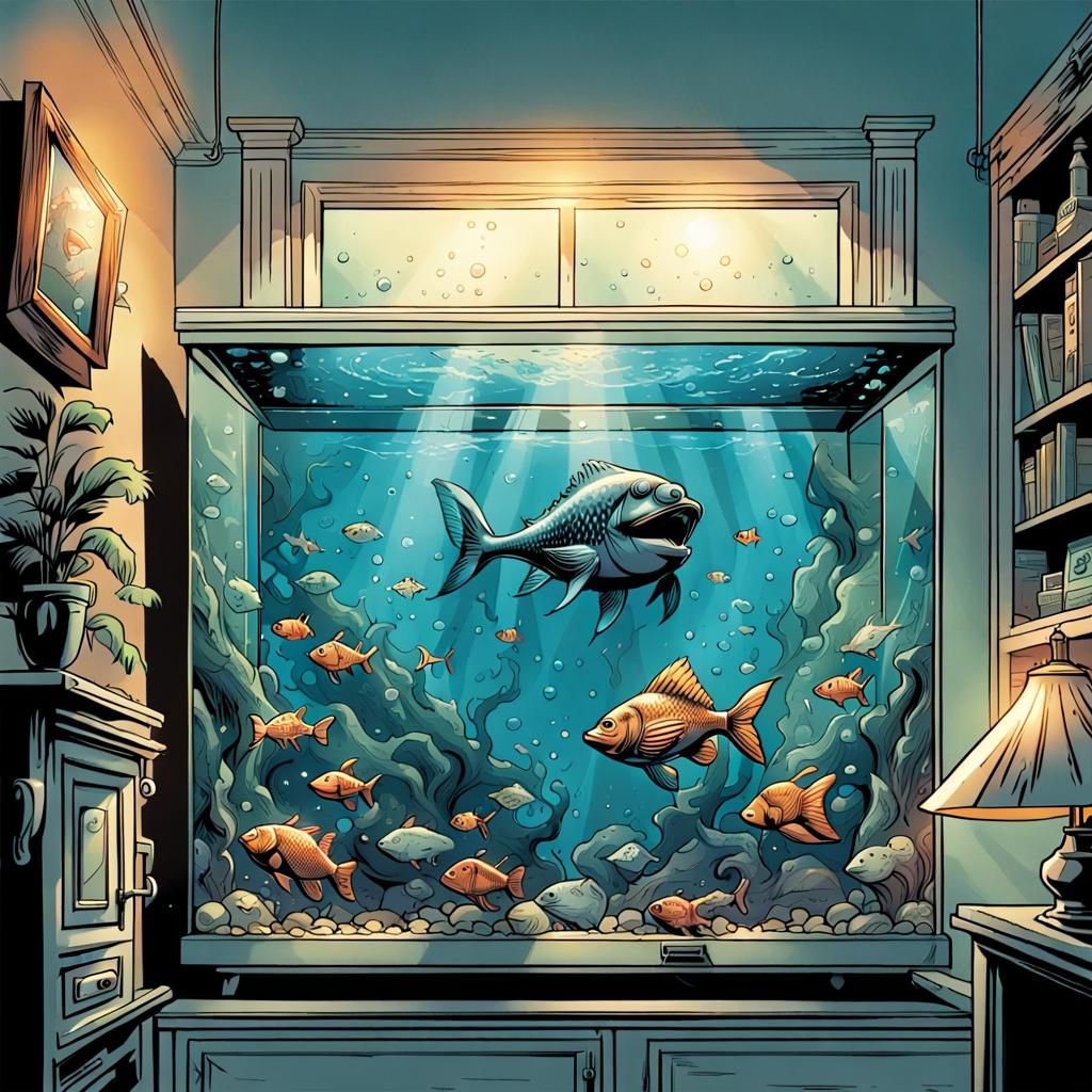 Aquaman trapped in a fish tank in some old lady’s apartment ...