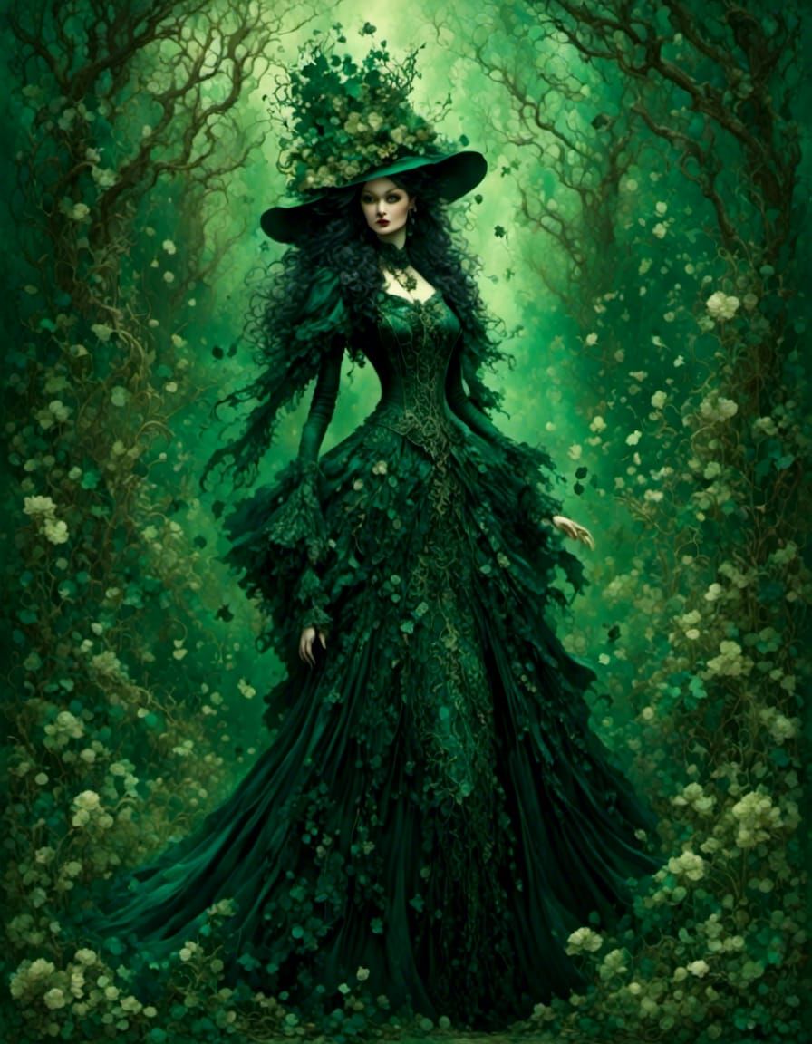 Gothic St Patrick's Day Party in Hyperreal Watercolor