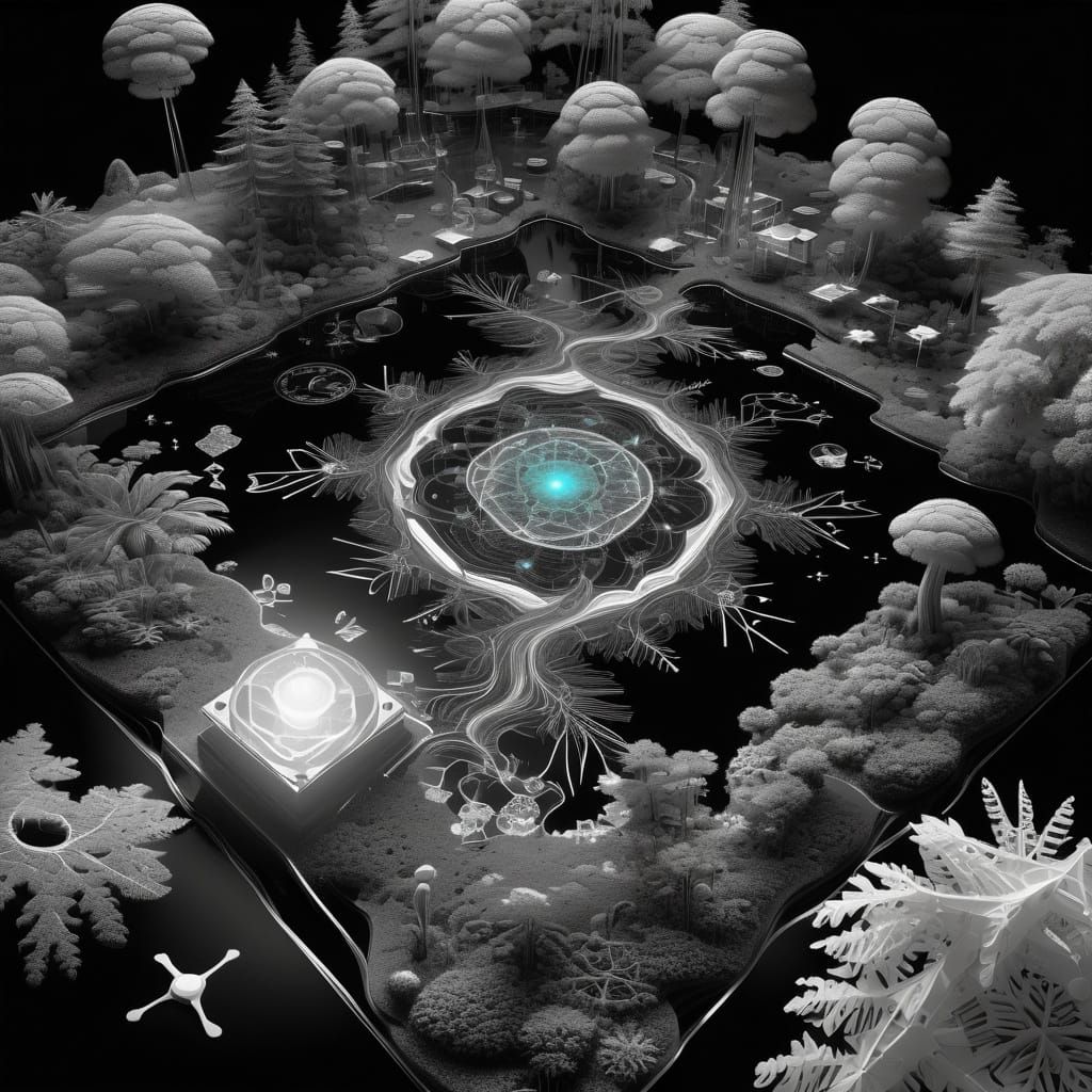 Holographic Realm in Dark Academia Style