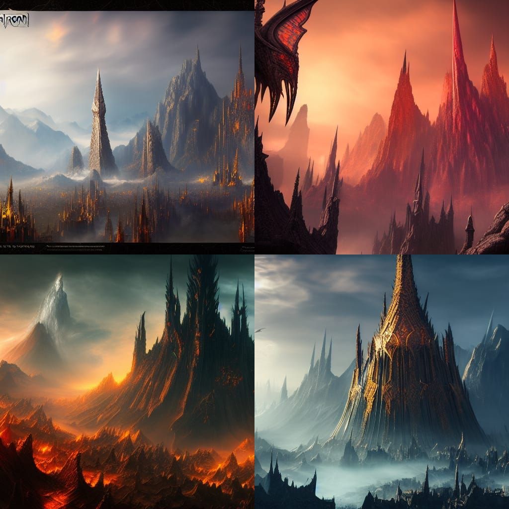 Detailed Sauron Matte Painting in Unreal Engine 5