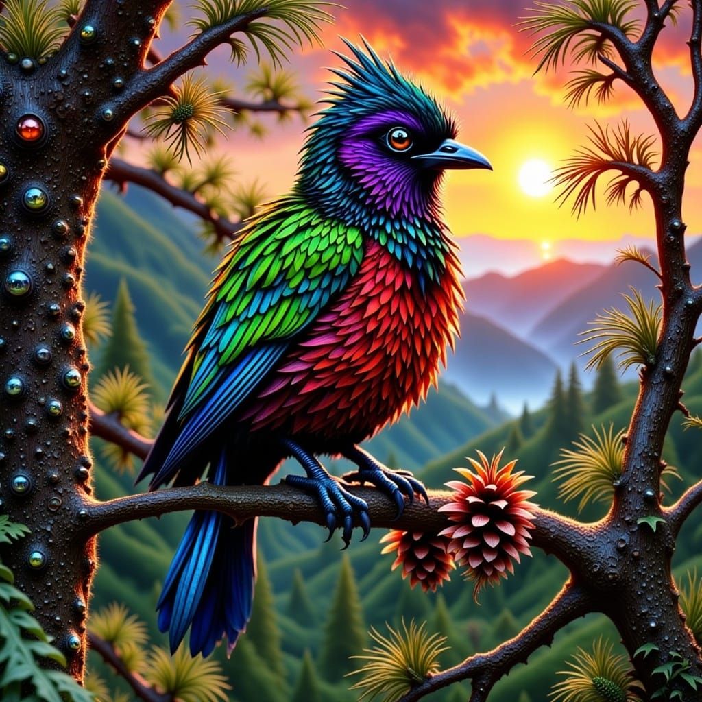 Vibrant Bunting Bird in Detailed 3D Render