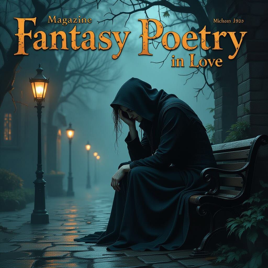 Dark Fantasy Limerick Character on Magazine Cover