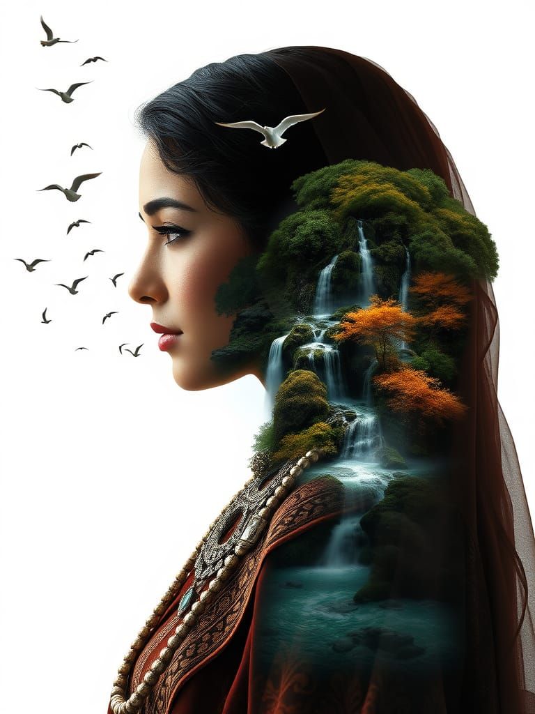 Ethereal Berber Beauty in Harmonious Triadic Hues