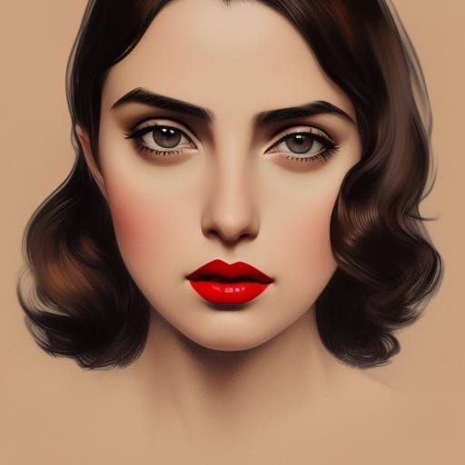 Elegant Woman Portrait in 1920s Art Deco Style
