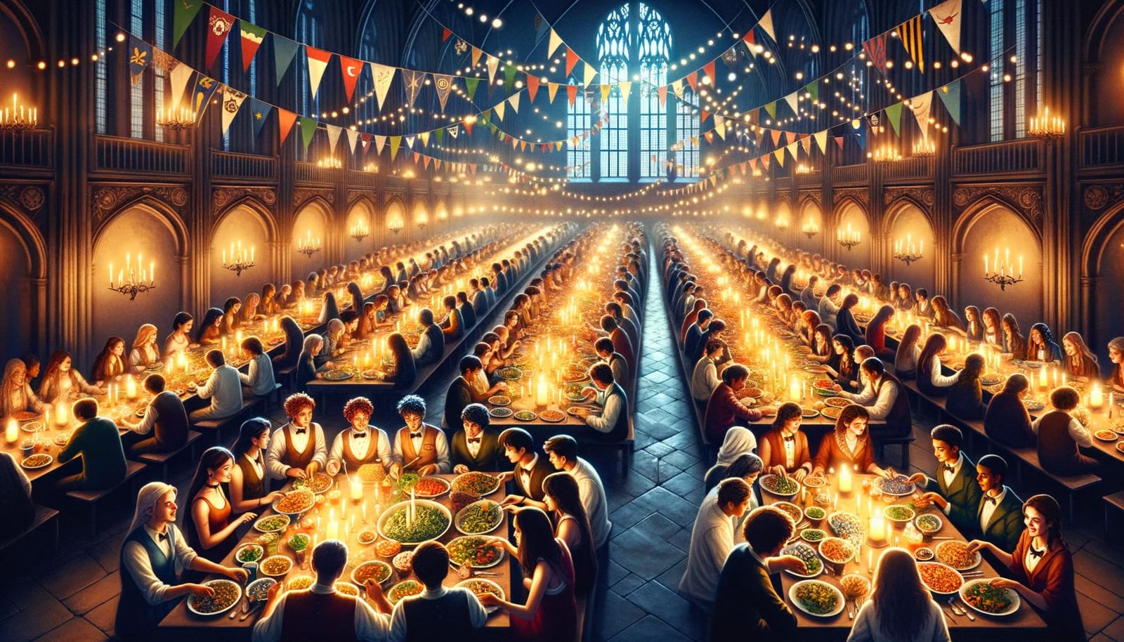 Festive Welcome Feast in Grand Academy Hall