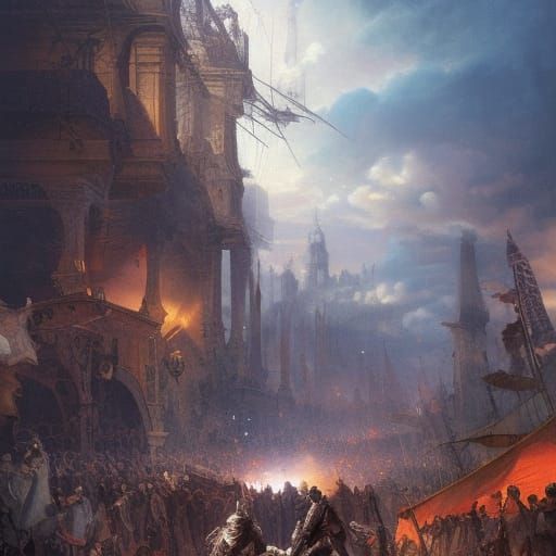 Fantastical Matte Painting with Intricate Detail