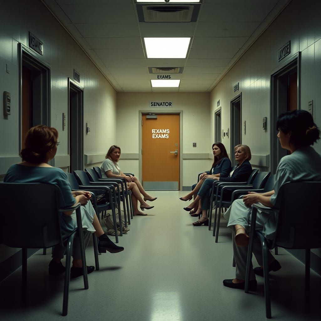 Women in a Hospital Waiting Room: A Sense of Unease