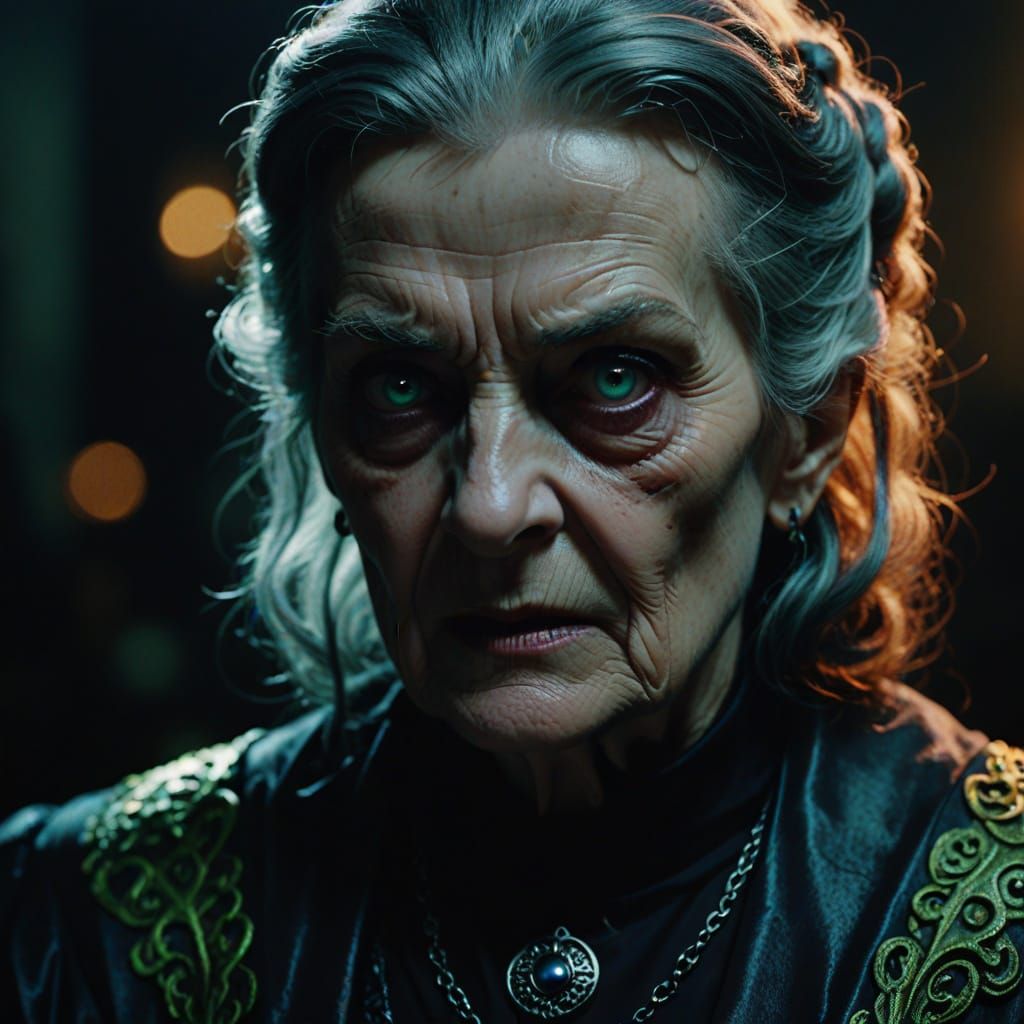 Hyperrealistic Portrait of an Irish Banshee Supervillain