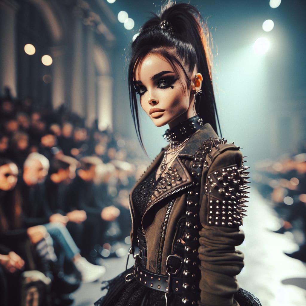 Industrial Goth Cosplay at Paris Fashion Show