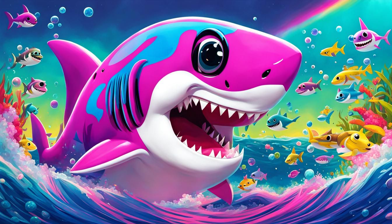 Seapunk Baby Shark Digital Art