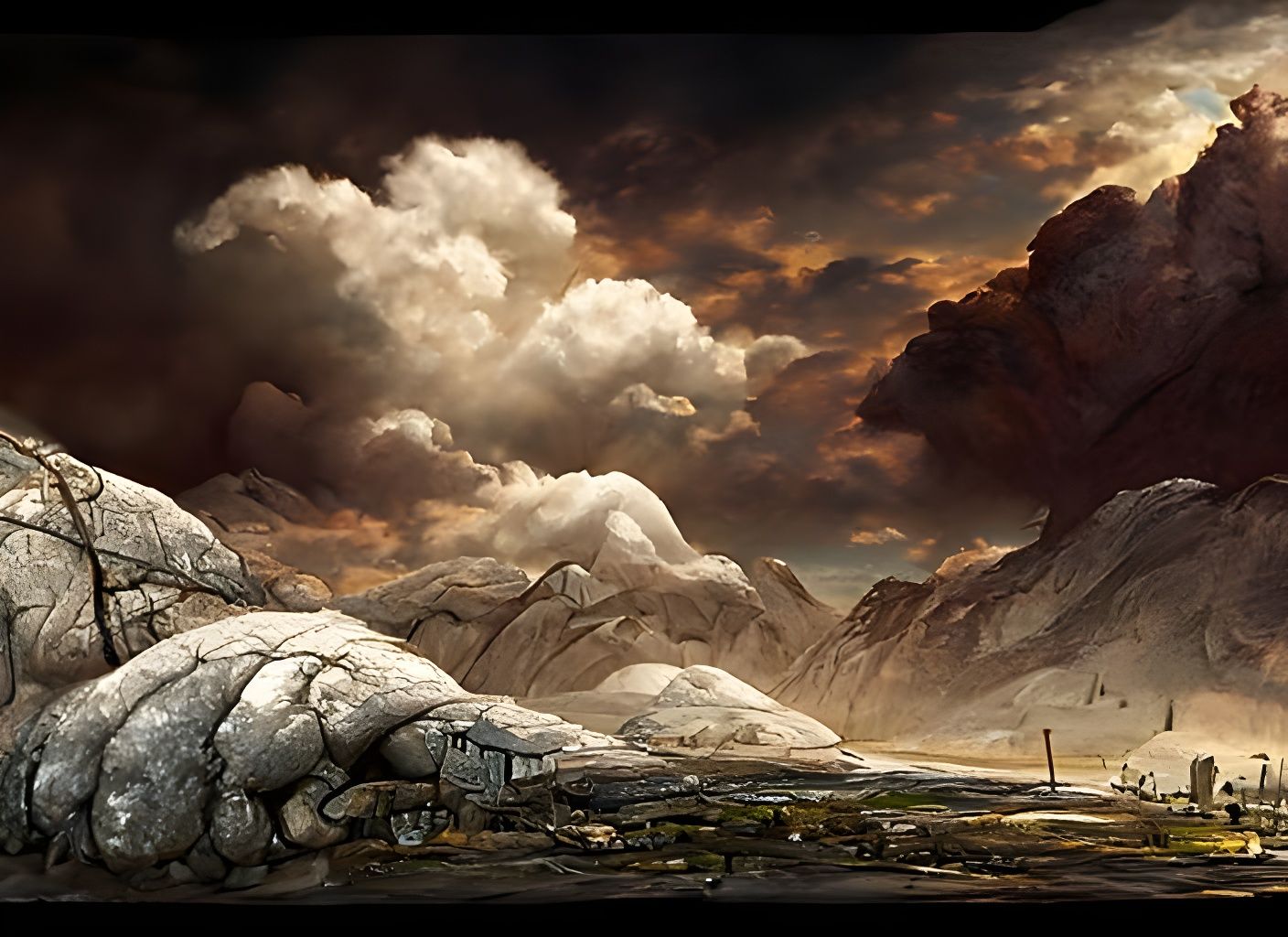 Viking in Yorvik: Digital Painting in Romantic Style