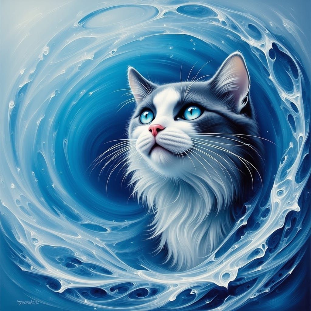 Abstract Blue Flux and Ghostly Love