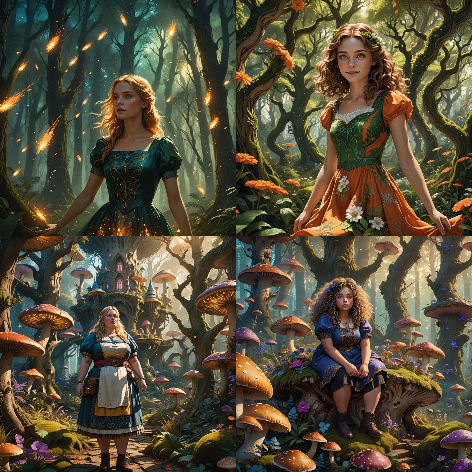 Fantastical Portrait of a Girl in Detailed Matte Painting