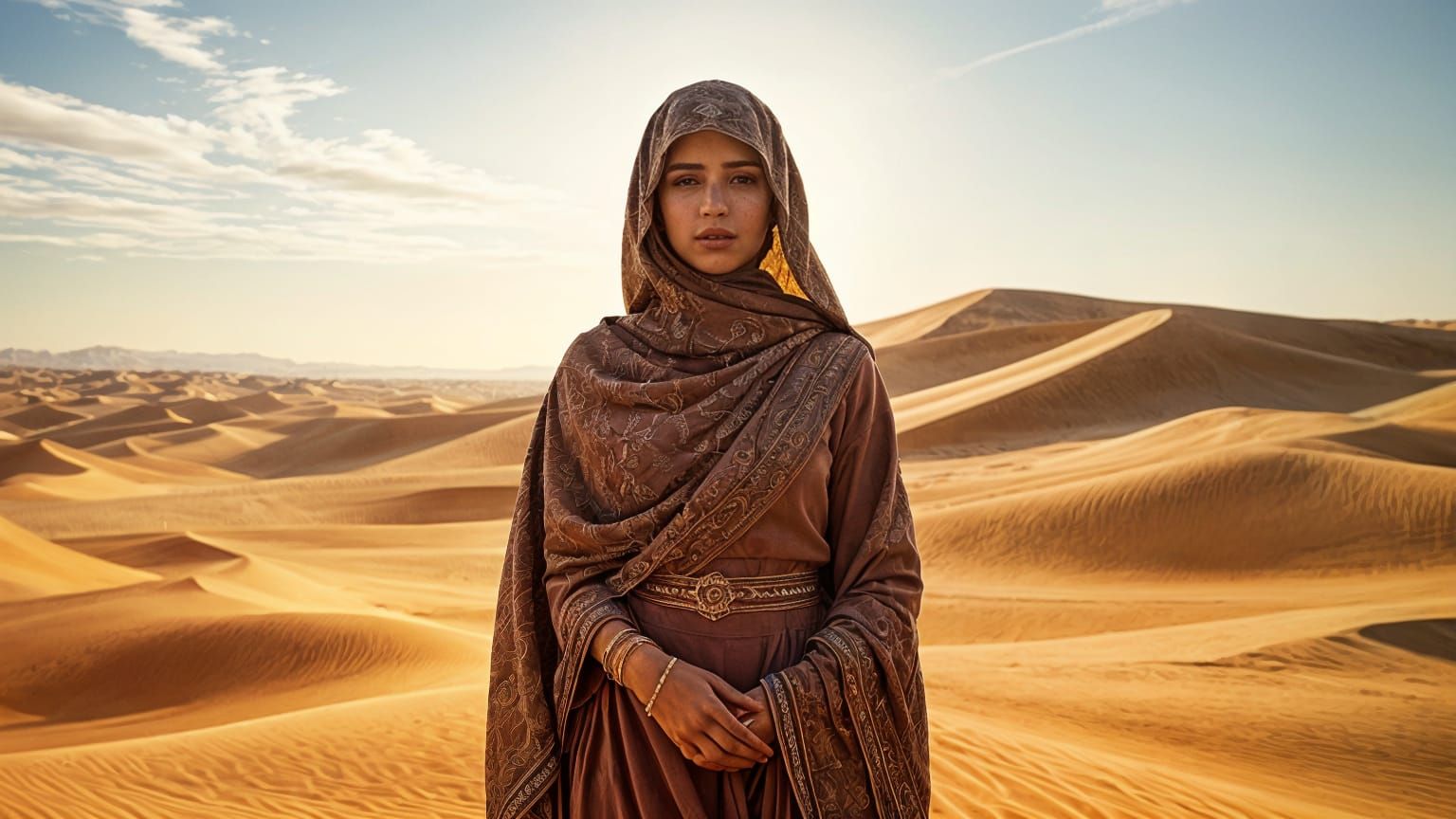 Arabian Desert Beauty in Mysterious Veil