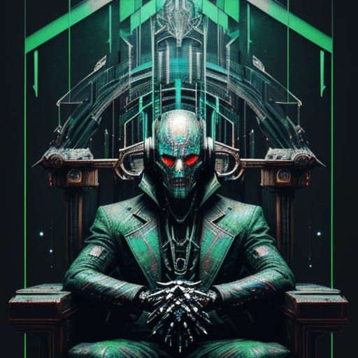 Hyperrealistic Robot Portrait in Cyberpunk Aesthetic