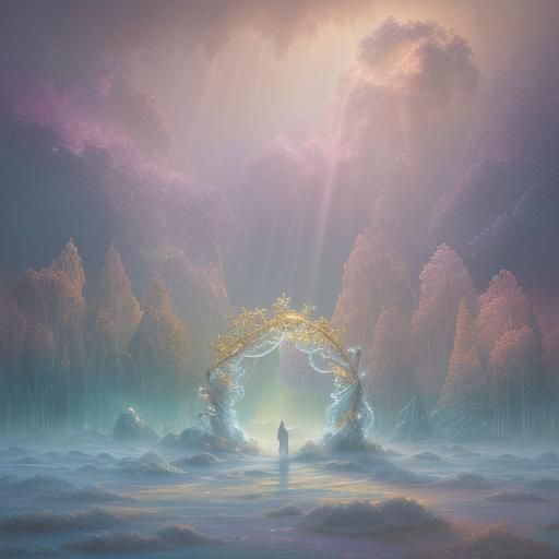 Crystal Arch Vortex in Magic Realism Style