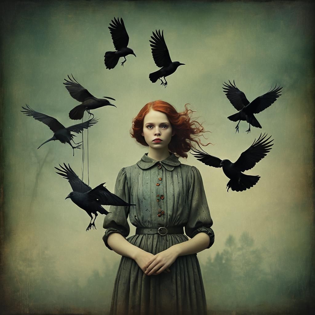 Mysterious Crows Gather in the Forest, Watching You