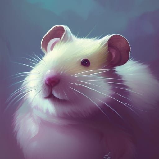 Hyperdetailed Hamster Portrait in Artstation Style