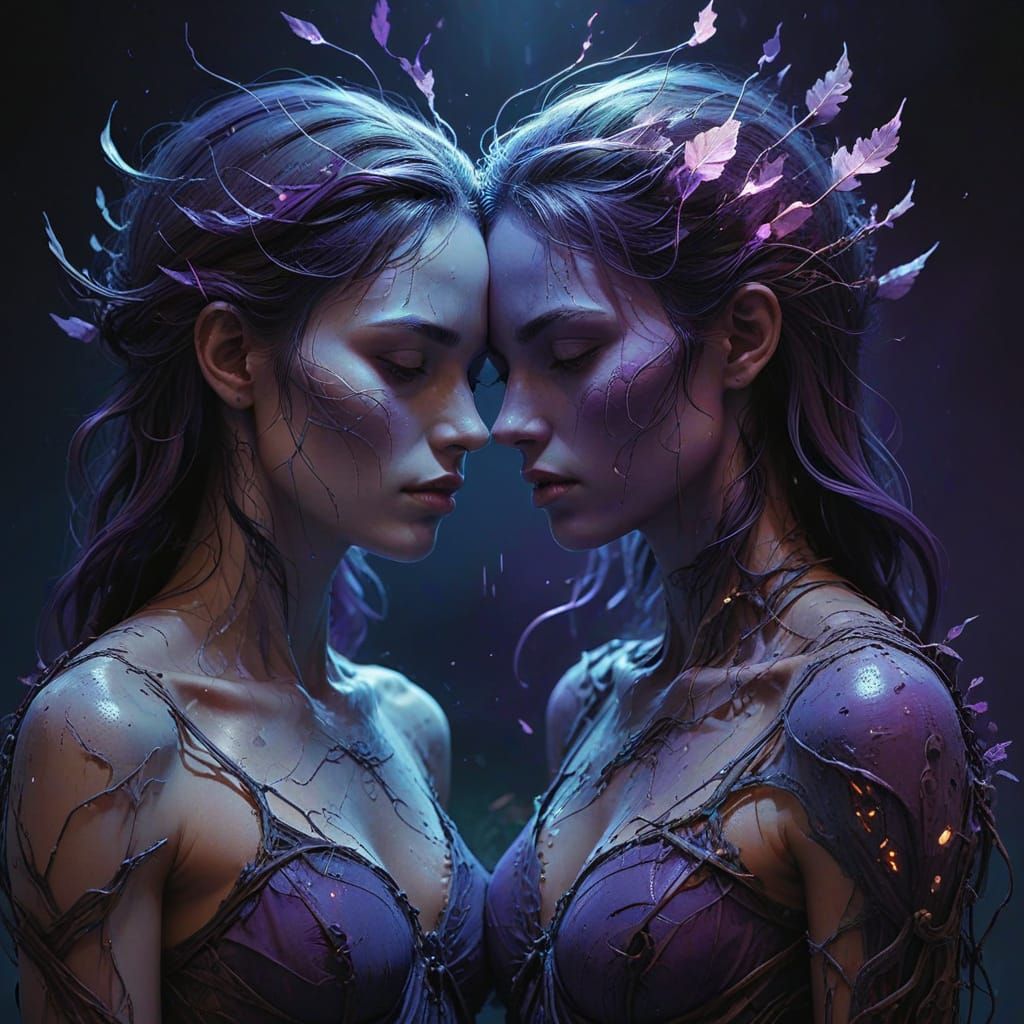 Ethereal God and Goddess in Dreamlike Digital Art