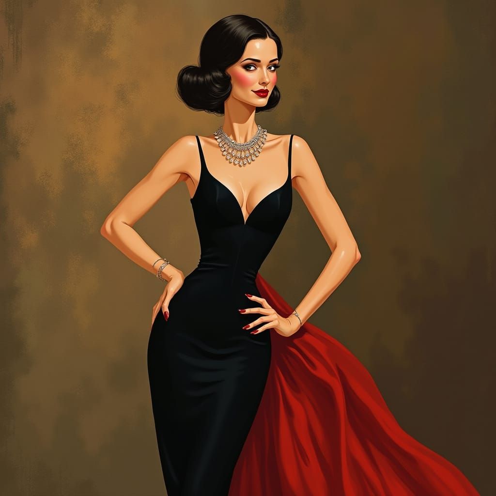 Elegant Pregnant Woman in Luxurious Style