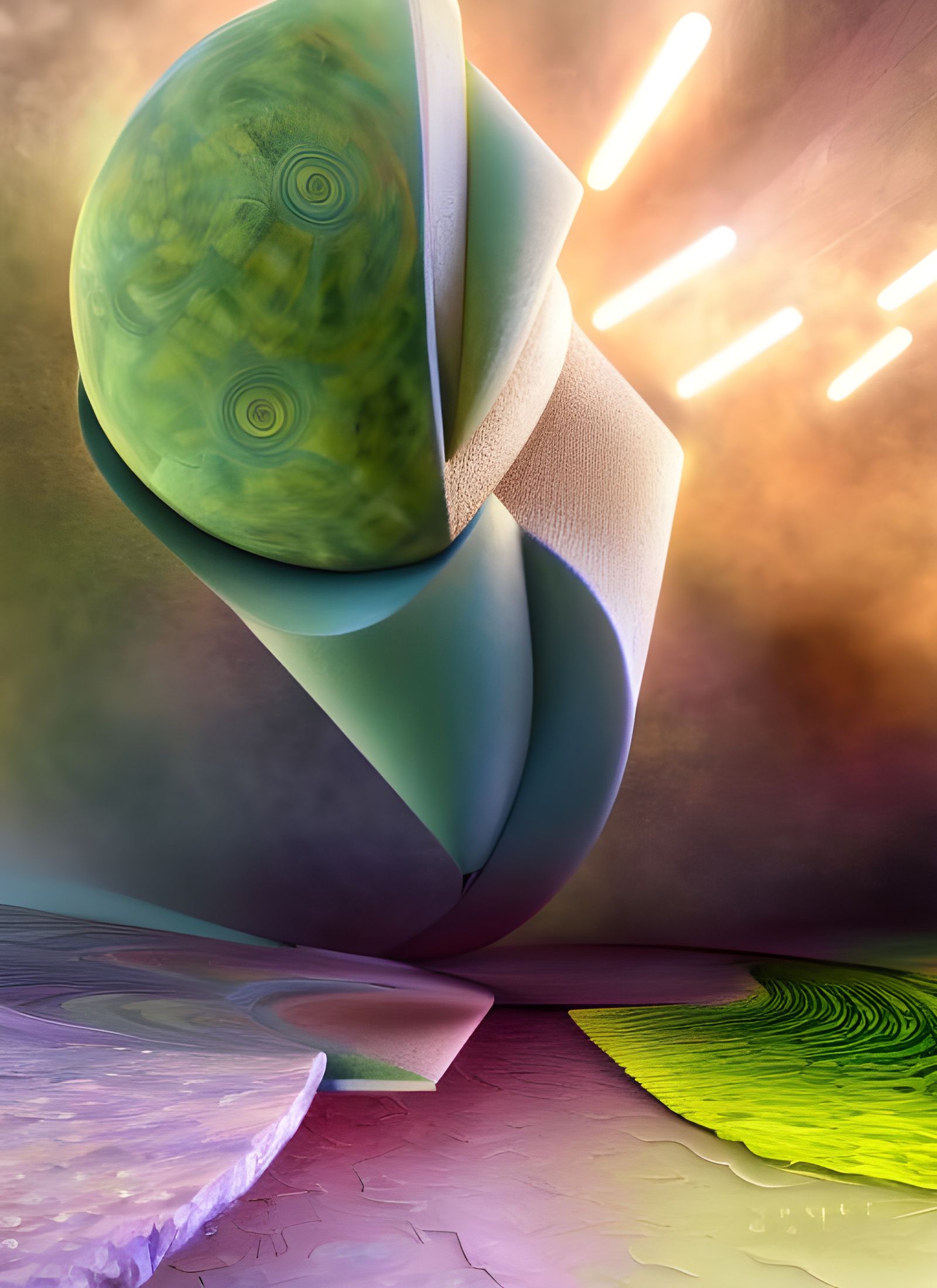 Intricate Geometric Abstract in Polychromatic Cycles