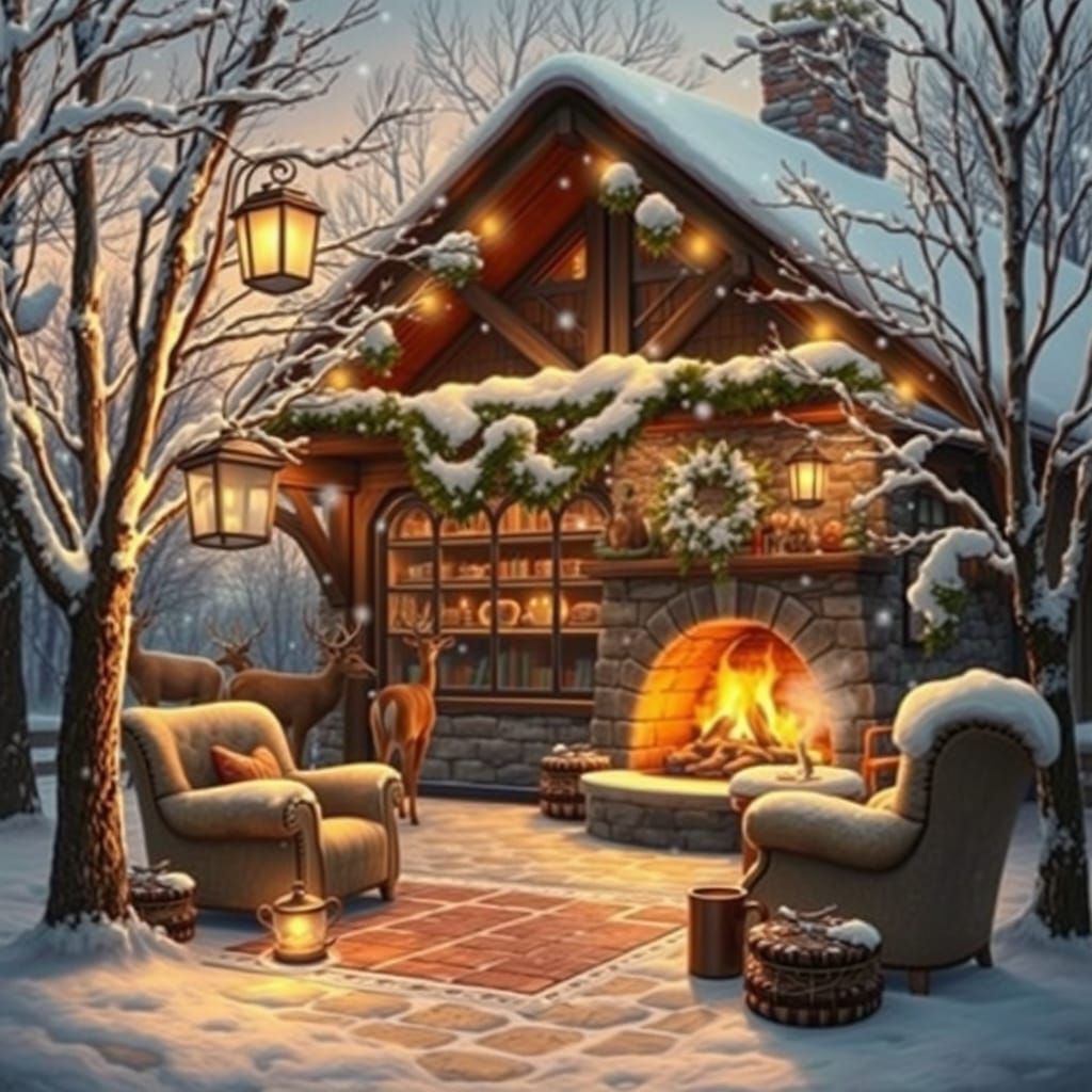 Cozy Winter Wonderland Cafe for Deer and Antelope