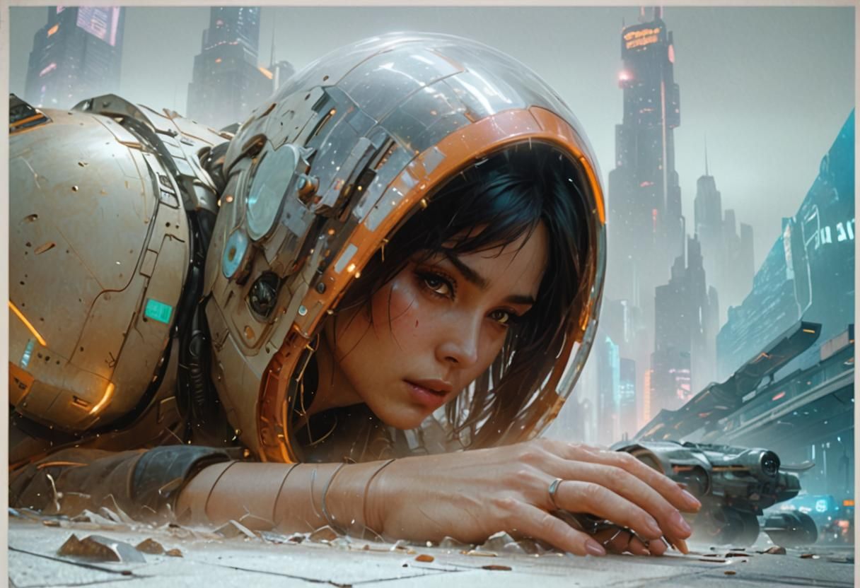 Futuristic Cityscape in Twilight: A Cinematic Vision