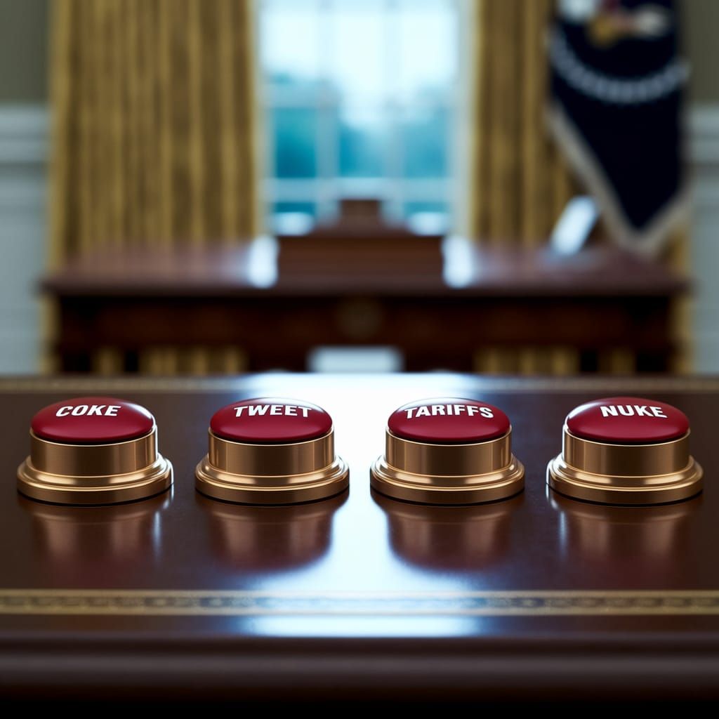 Red Buttons in the Oval Office
