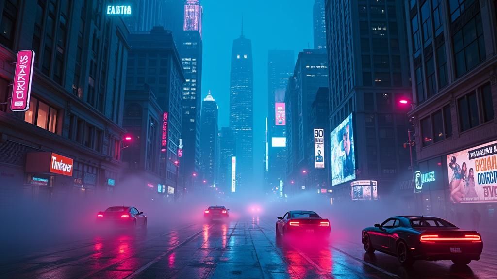 Neon Toronto: A Cyberpunk Dystopian Cityscape