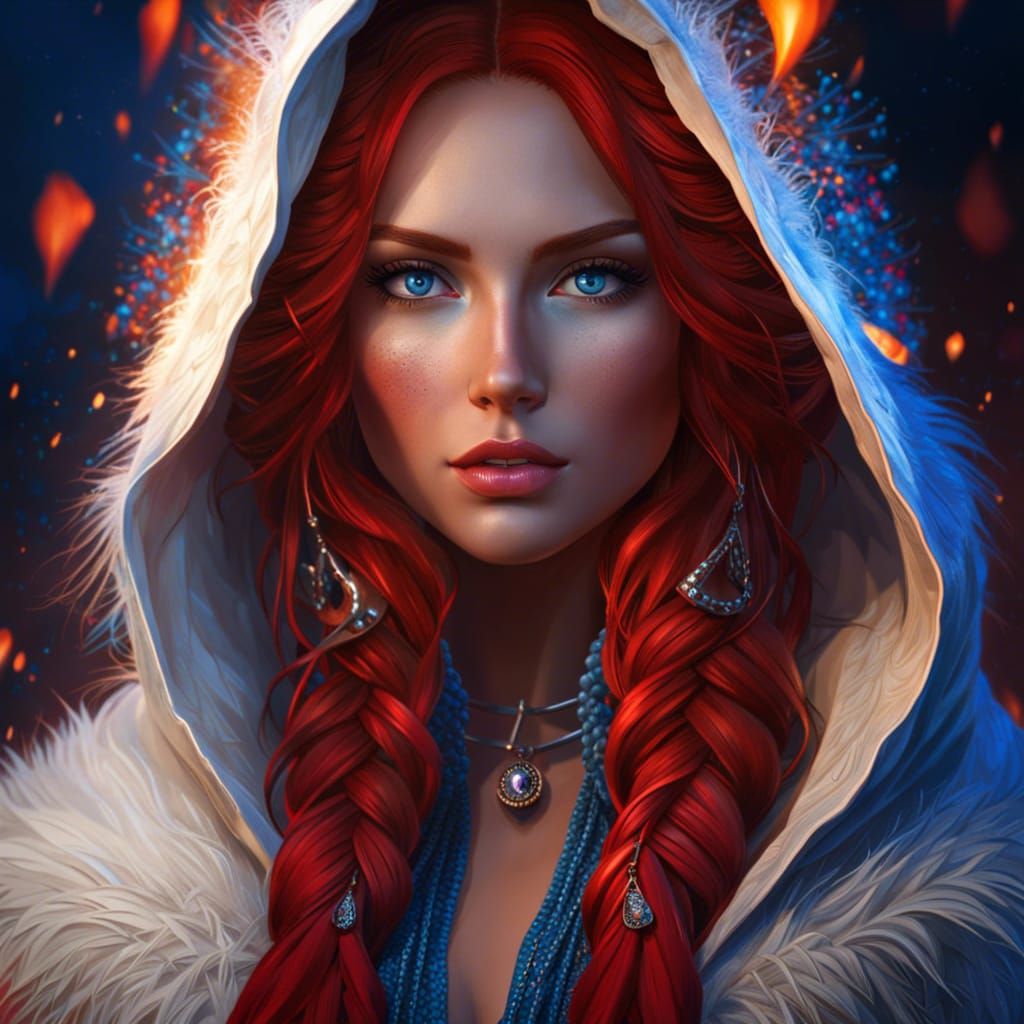 Pretty red braids Lari