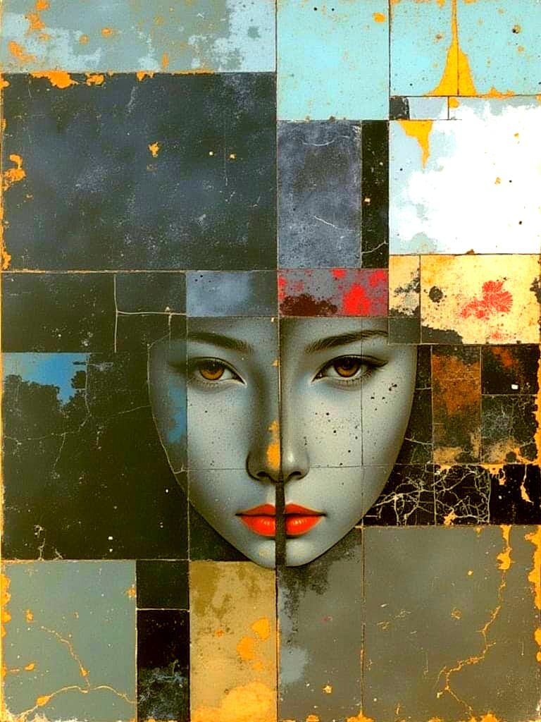 Hyper-Cubist Masterpiece in Copper and Brass