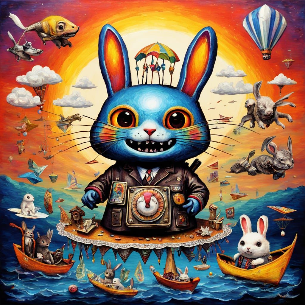 Bionic Anthropomorphic Figure in Hellacious Landscape