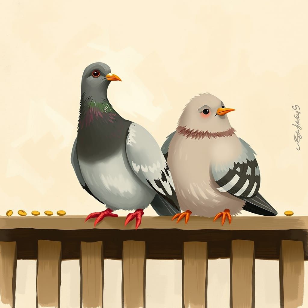 A scruffy skinny grey pigeon called Pidge