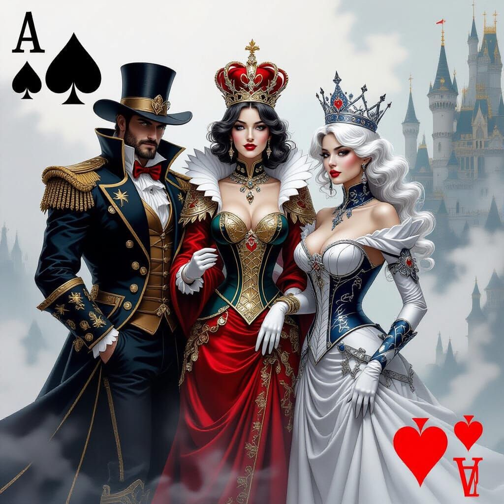 Card Royal Court: Heroic Jack & Futuristic Queen
