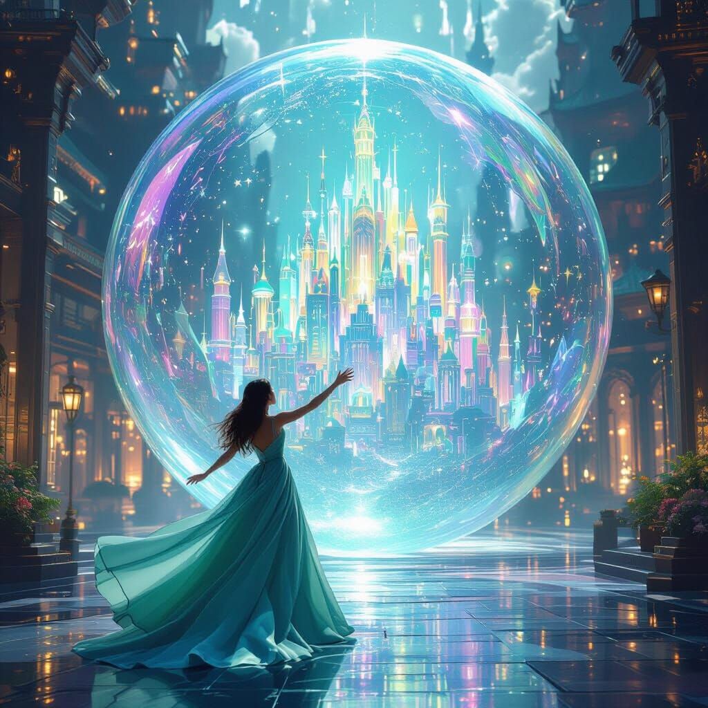 Woman Protects Water City with Magical Bubble
