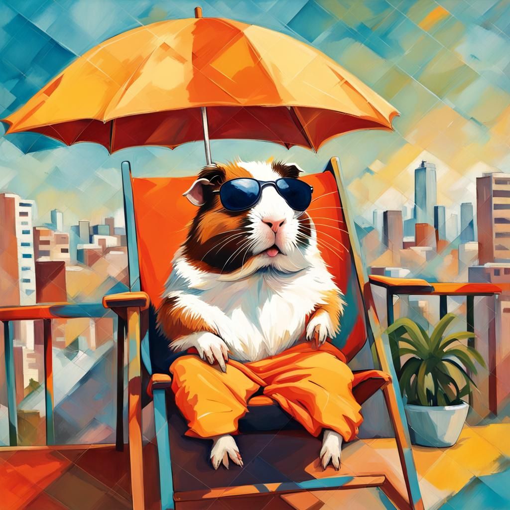 Guinea Pig Lounging in South American City