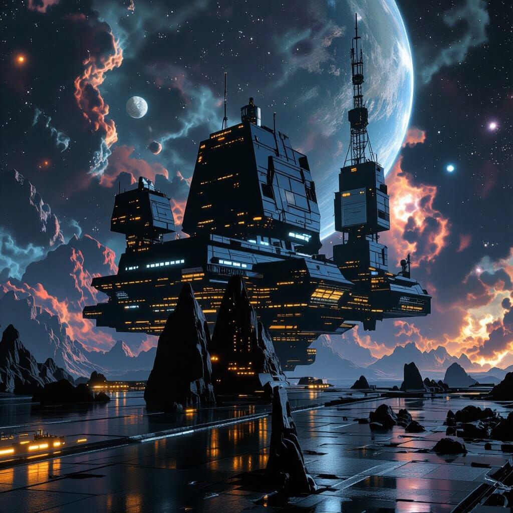 Moonbase Alpha Digital Matte Painting