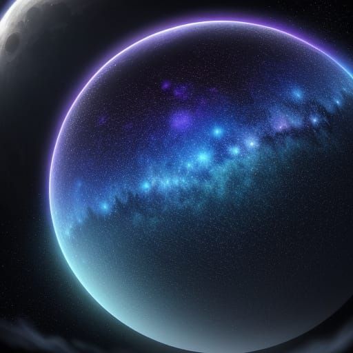 Ethereal Moonlit Sky in Abstract Digital Art