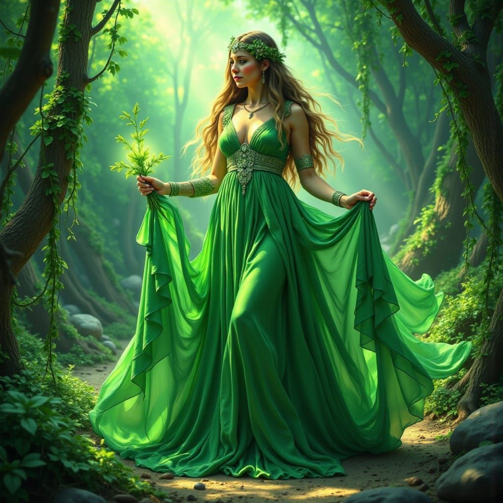 Lady Gaia: Titaness of Earth in Digital Art