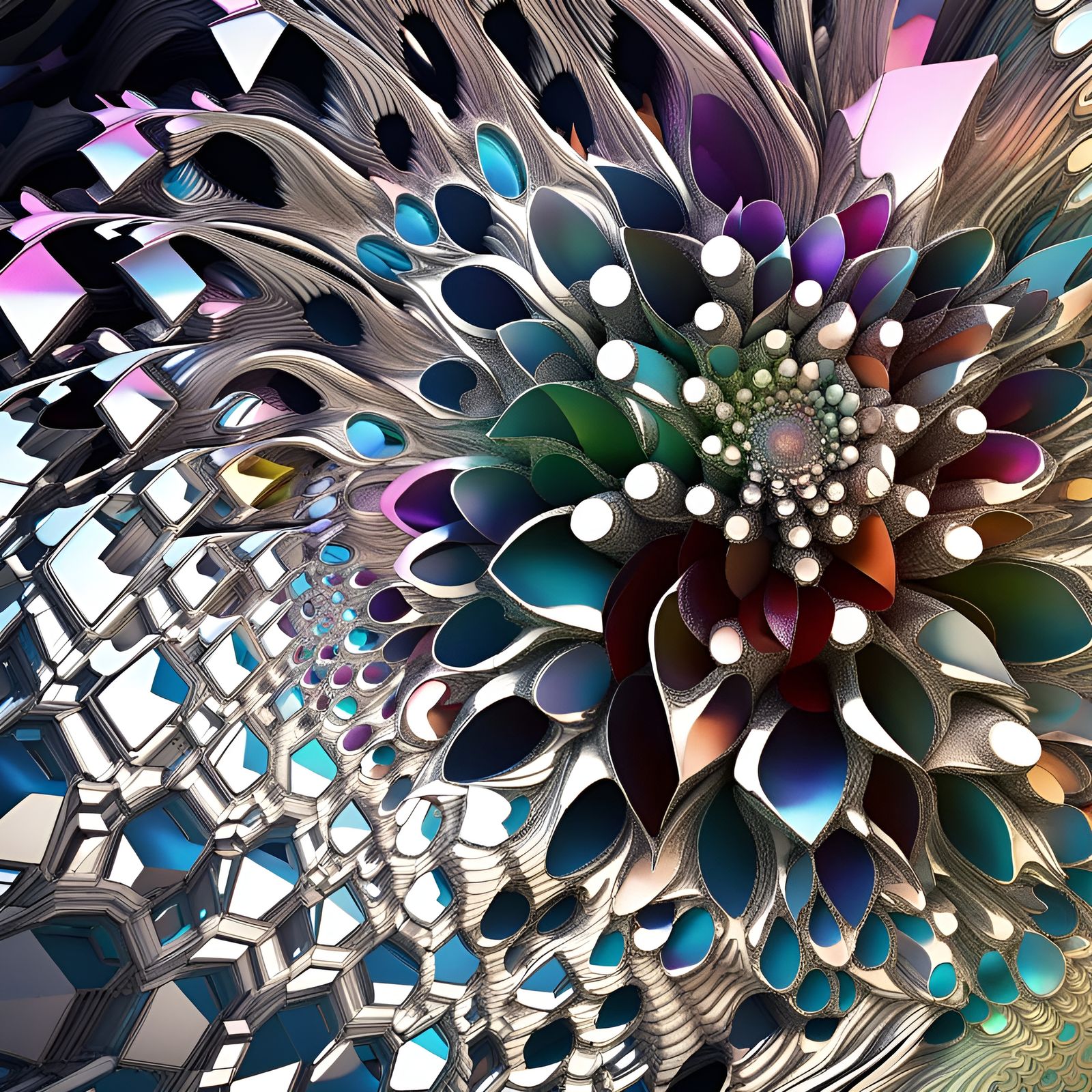 Polychromatic Geometric Abstract in 8K Resolution