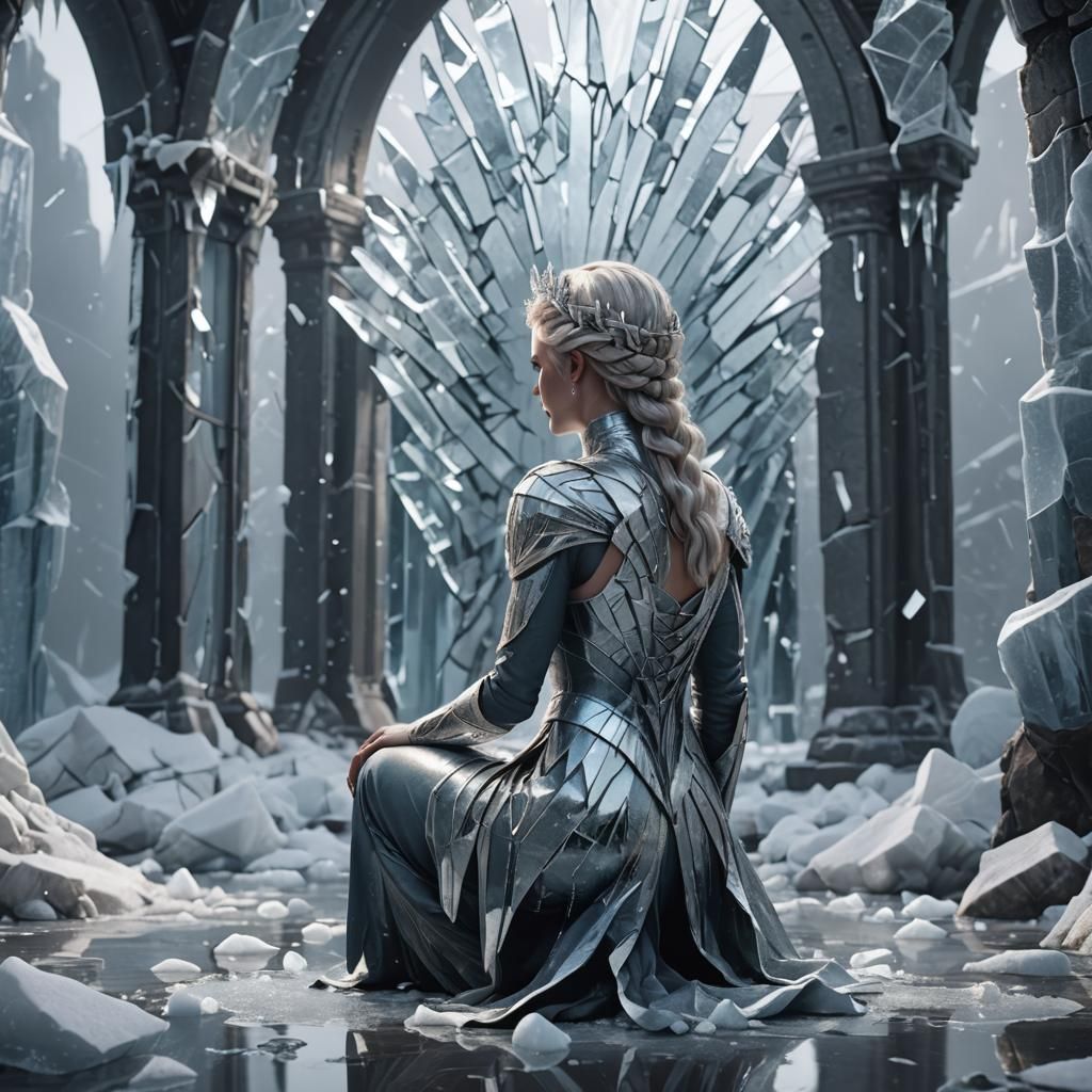 Shattered Ice Queen: Detailed Matte Painting