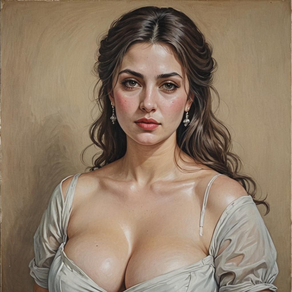 Classical Portrait of a Voluptuous Woman