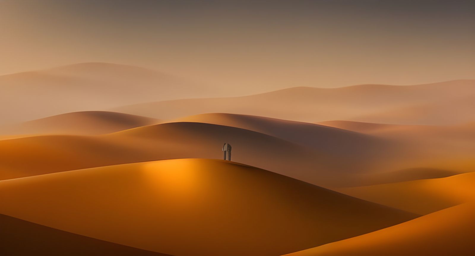 Abstract Golden Cycles: A Dreamy Matte Painting