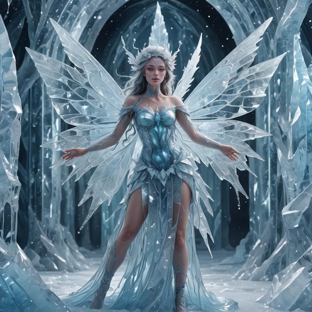 Icy Blue Ice Fairy in Ice Palace